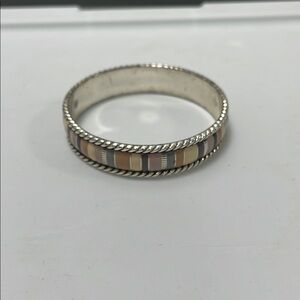 Brighton women’s lovely bangle bracelet Silver, tan, brown and other colors